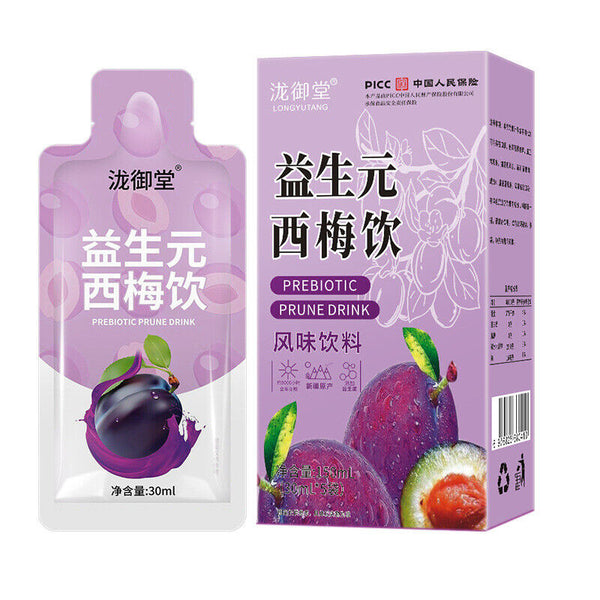 150ml prebiotics for Digestive Support, plum juice fruit and vegetable beverage