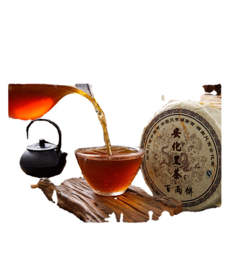 HelloYoung 150g Black Tea Cake Hunan Anhua Black Tea Flower Roll Hundred Thousand Liang Tea