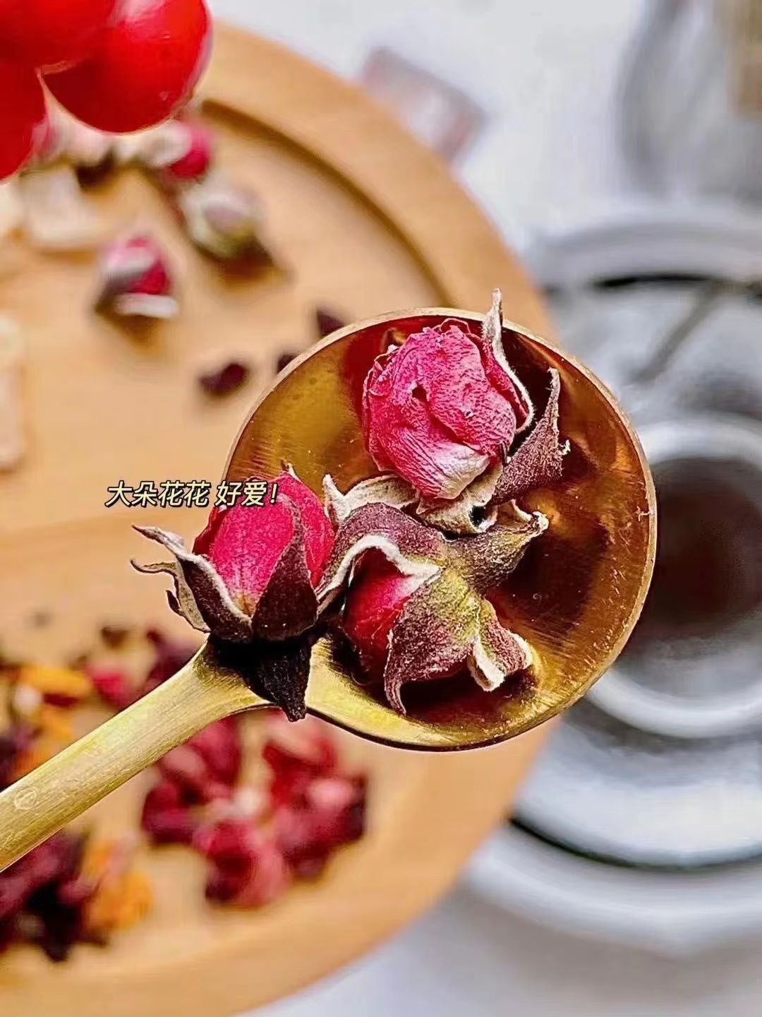 Blueberry Peach Fruit TeaHigh-value fruitsEye careBeauty and beautyFloral tea