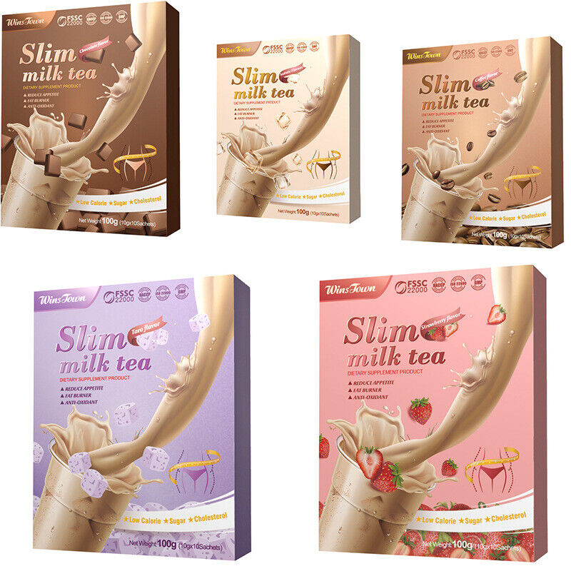Weight Loss Slim Milk Tea Strawberry Taro Chocolate Flavor Slimming Tea 100g Main image