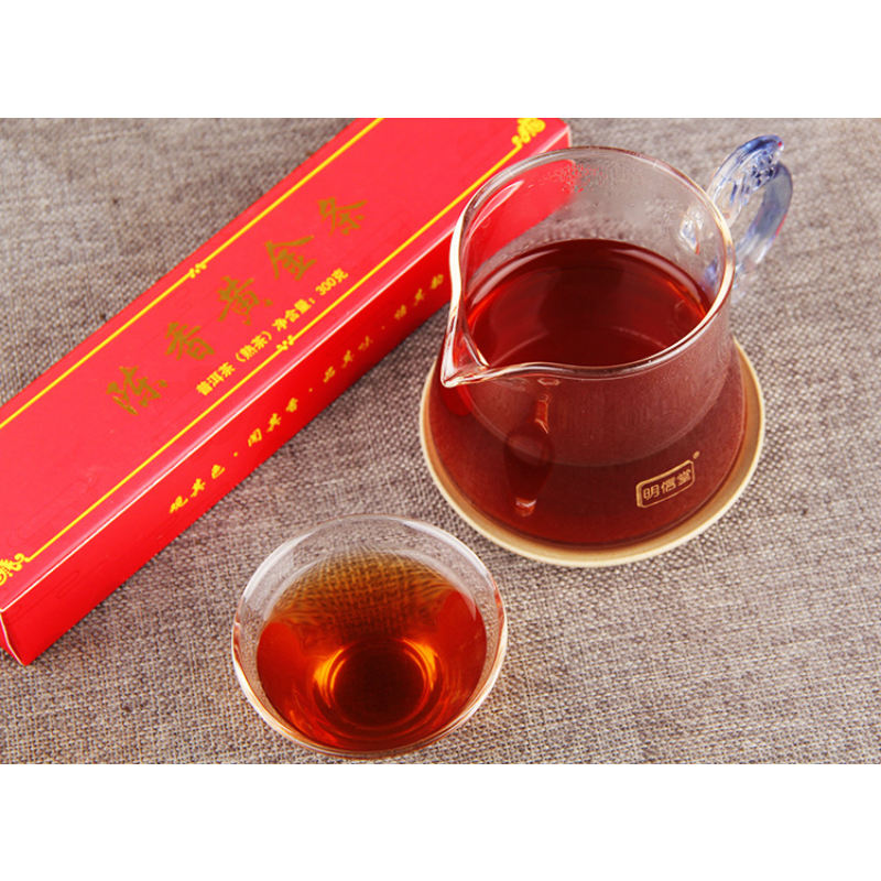 Ancient Tree Pu'er Tea Black Tea 300g Puerh Ripe Tea Aged Golden Bar Spring Tea