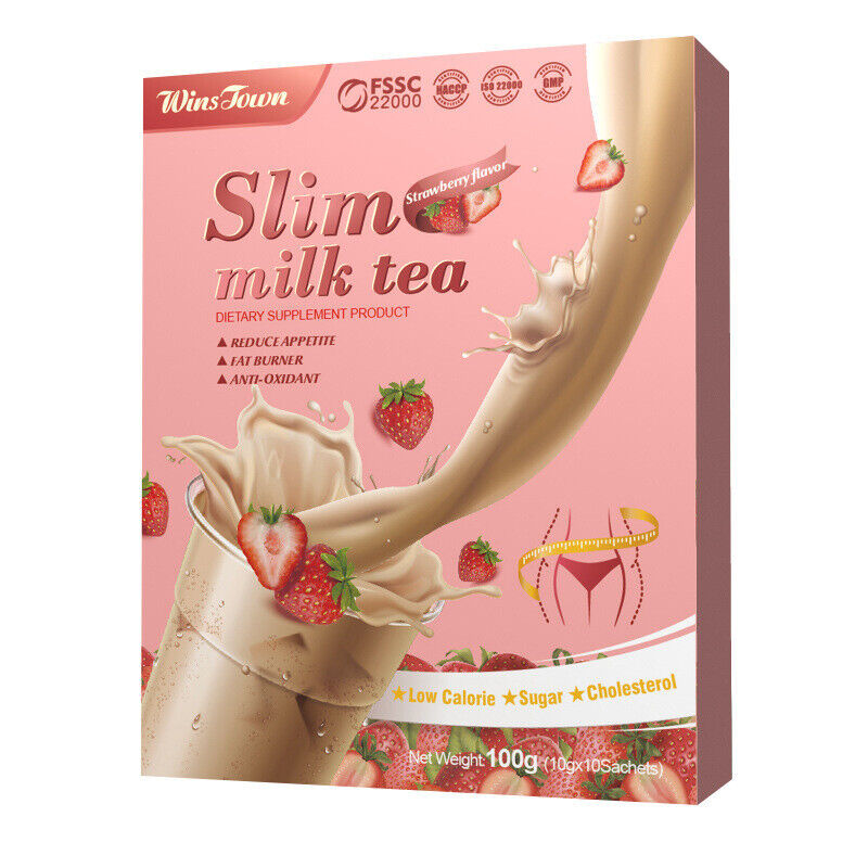 Weight Loss Slim Milk Tea Strawberry Taro Chocolate Flavor Slimming Tea 100g Secondary image