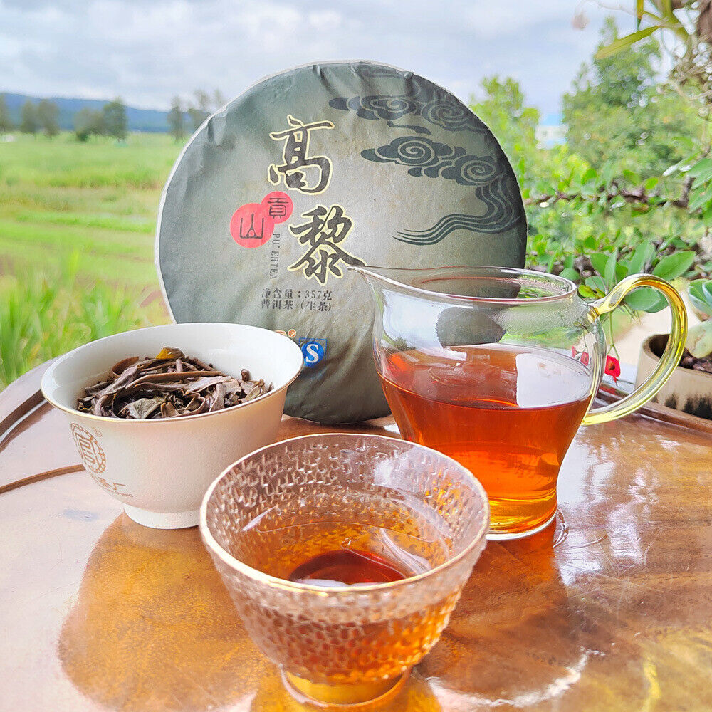 HelloYoung 357g Yunnan Old Raw Tea Pu'er Aged Gaoligongshan High Altitude Eco