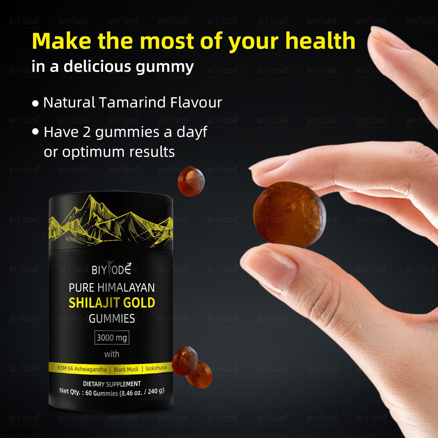 Shilajit Gummies Pure 100% Himalayan Organic Shilajit Resin Natural Supplement