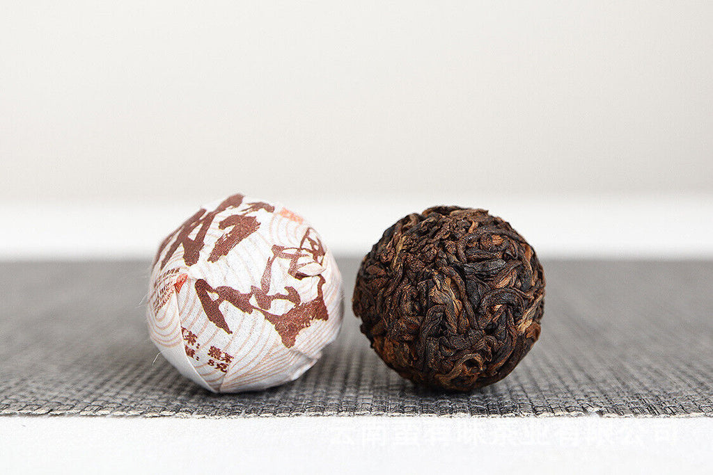 HelloYoung 500g Yunnan Pu'er Tea Icelandic Ripe Dragon Pearl 8g Ripe Tea Thin Slices
