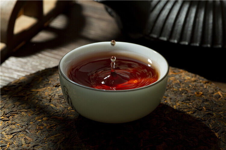 HelloYoung 357g Yunnan Brown Mountain Pu-erh Ripe Tea Ancient Tree Seven Seeds Cake