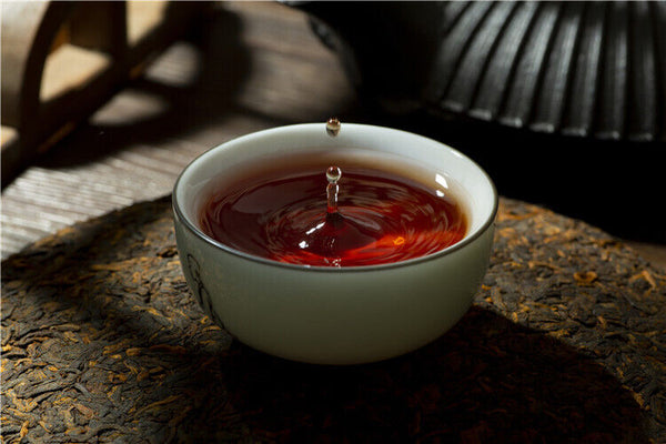 HelloYoung 357g Yunnan Brown Mountain Pu-erh Ripe Tea Ancient Tree Seven Seeds Cake