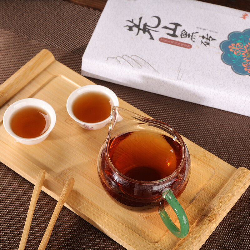 HelloYoung 980g Hunan Anhua black tea brick  aged old brick barren mountain black brick