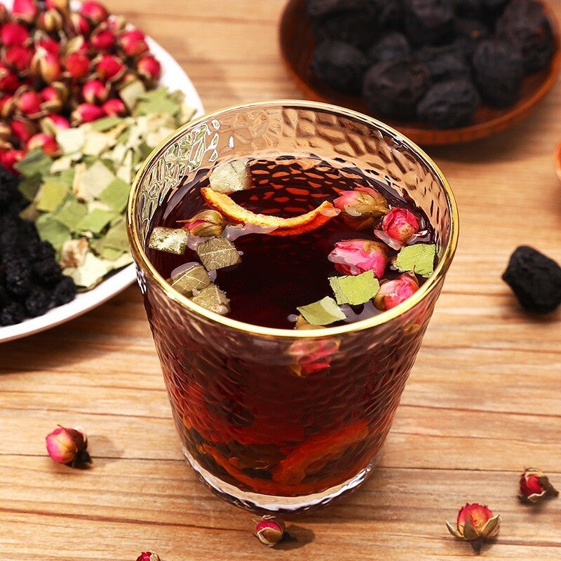 100g Plum Mulberry Hawthorn Lotus Leaf Rose Tea for Health and Wellness