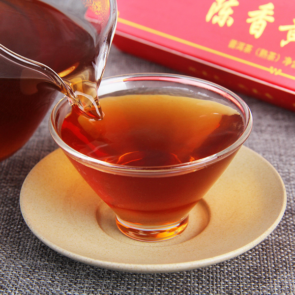 300g Puerh Ripe Tea Aged Golden Bar Spring Tea Ancient  Pu'er Tea Black Tea