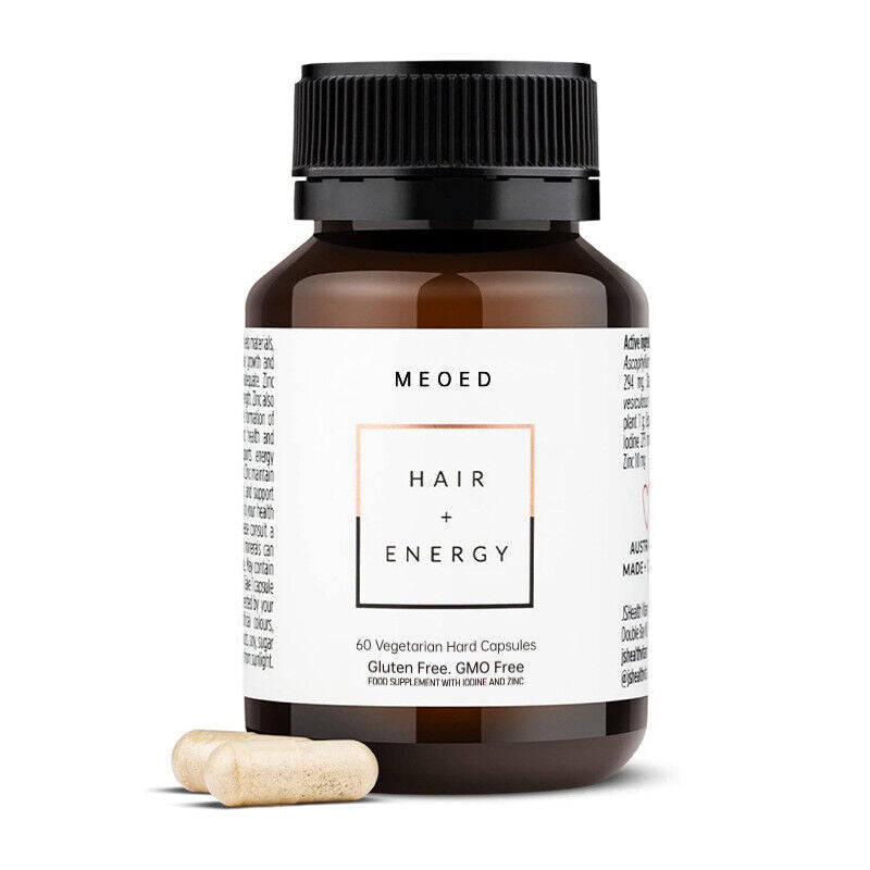 Hair and Energy Formula Vitamins with Zinc and Iodine for Healthy Hair 60 Count