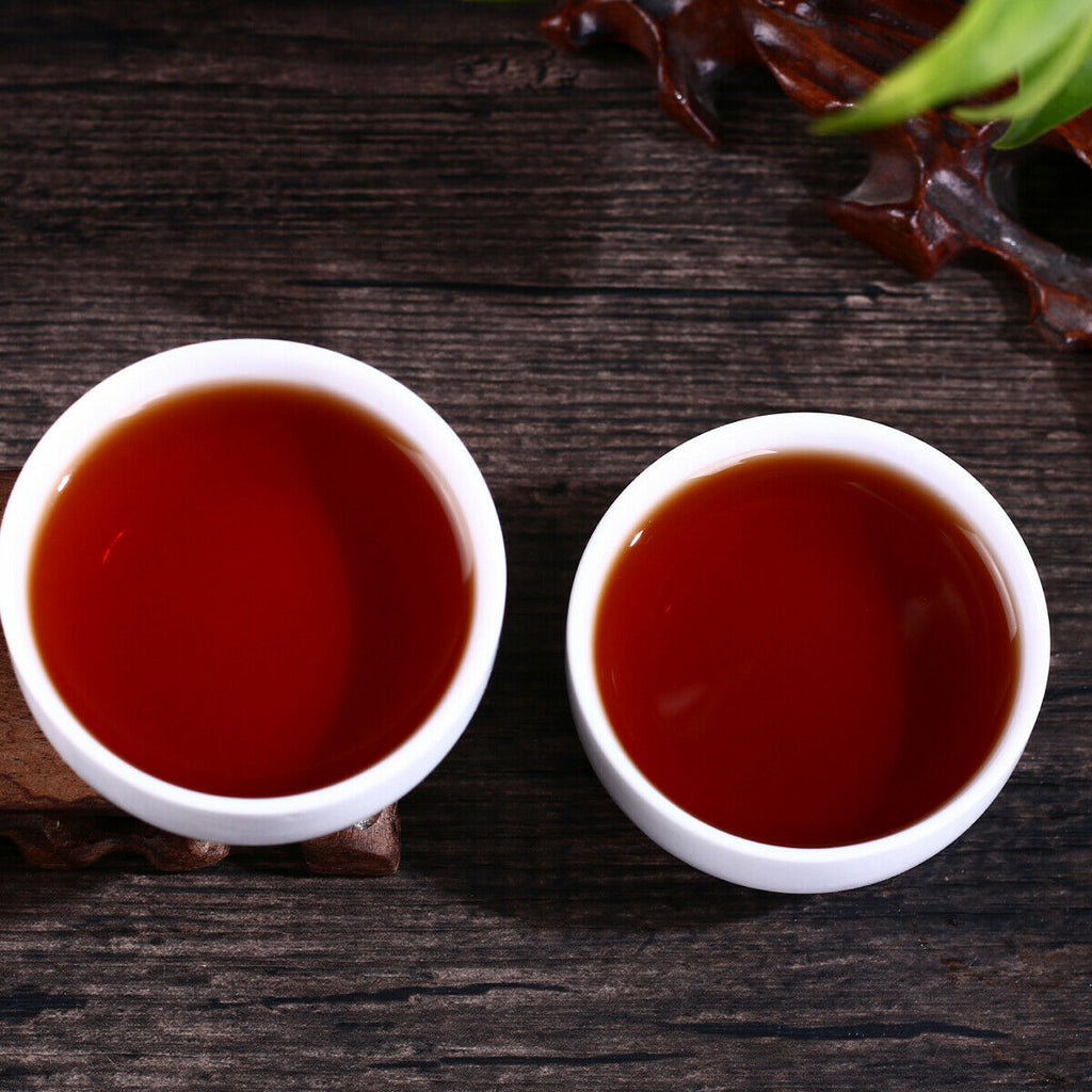 HelloYoung Ripe Puer Tea Cake Yunnan Brown High Mountain Ecological Pu erh Cooked Tea 200g