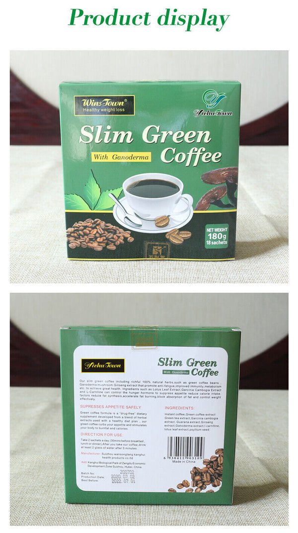 Slim Diet Green Weight Loss Coffee Slimming Instant Coffee 10g*18bags