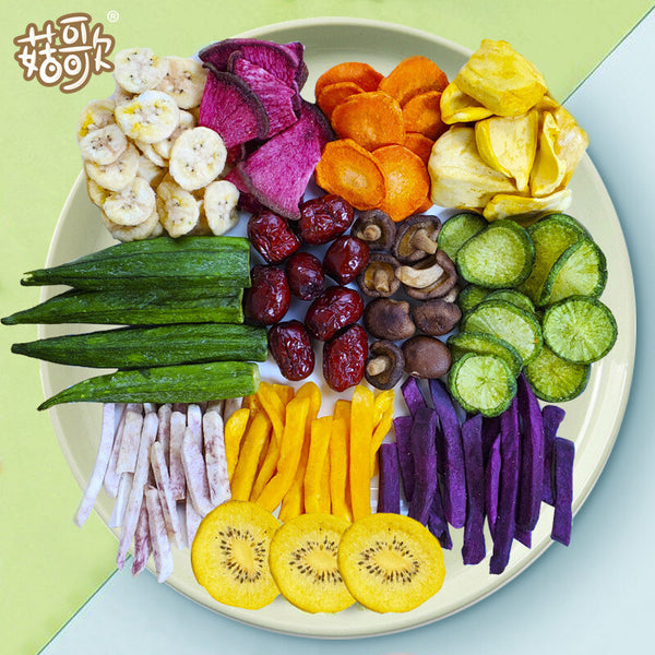 250g 12 Varieties Ready-to-Eat Snack Mixed Fruit and Vegetable Crisps