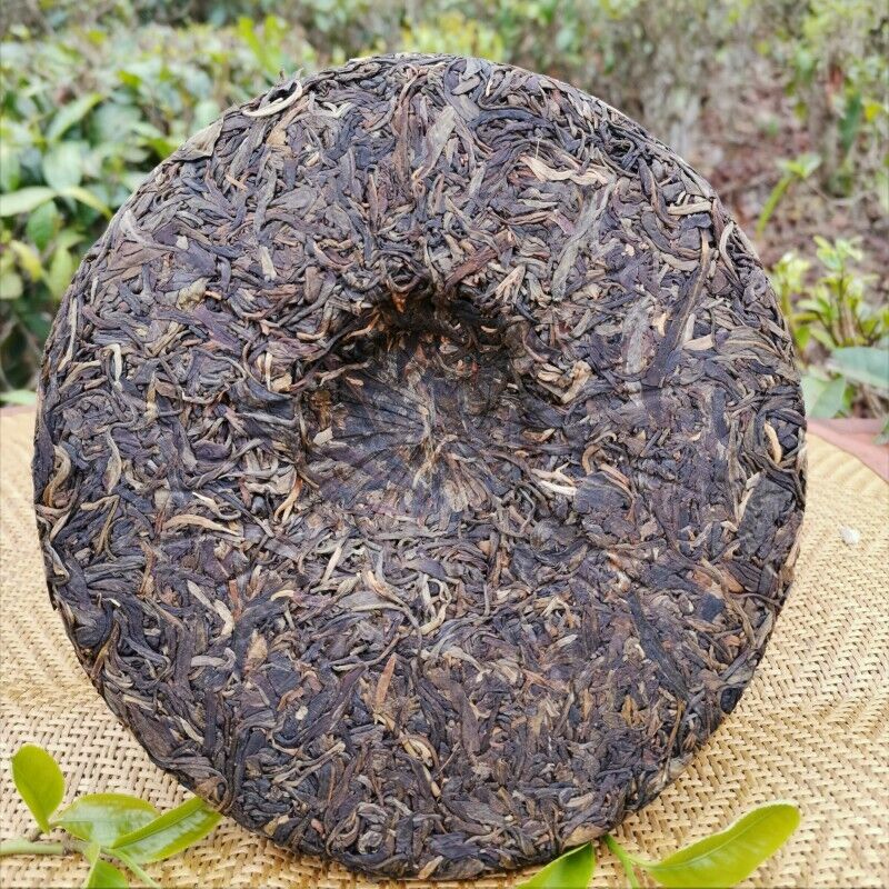 HelloYoung Green Tea Organic Aged Old Tea Cake Original Gaoligong Mountain Pu'er Tea 357g