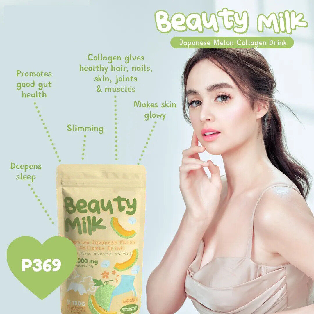 Beauty Milk Powder Strawberry and Cantaloupe Flavor Beauty Milk 180g