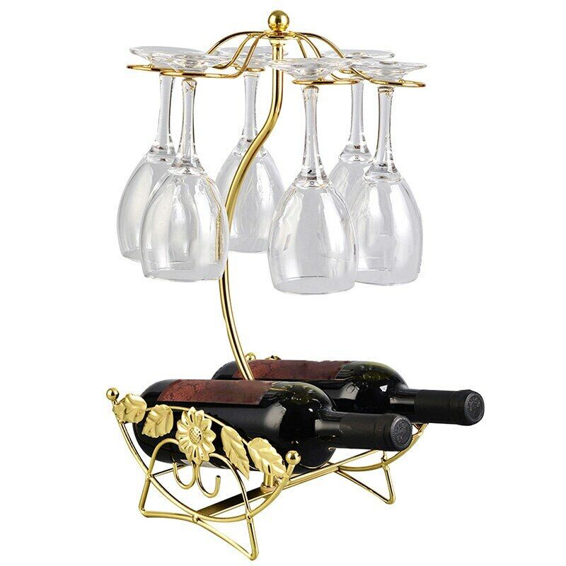 Wine Rack Wine Bottle Holder Glass Cup Holder Display Champagne Bottles Stand