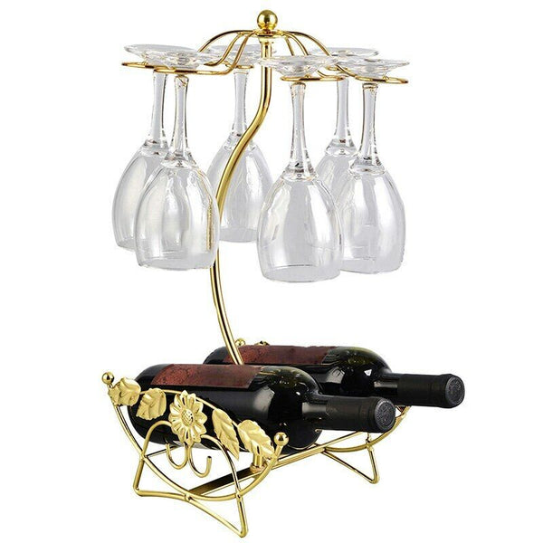 Wine Rack Wine Bottle Holder Glass Cup Holder Display Champagne Bottles Stand