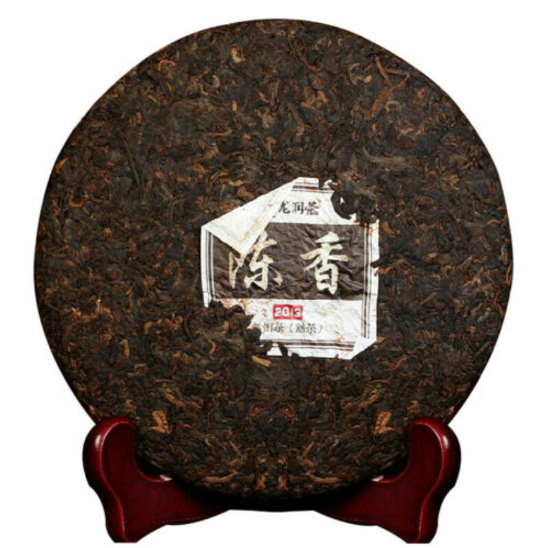 TemuTea 357g Pu'er Ripe Tea, Ancient Tree Aged Pu-erh Tea Cake Secondary image