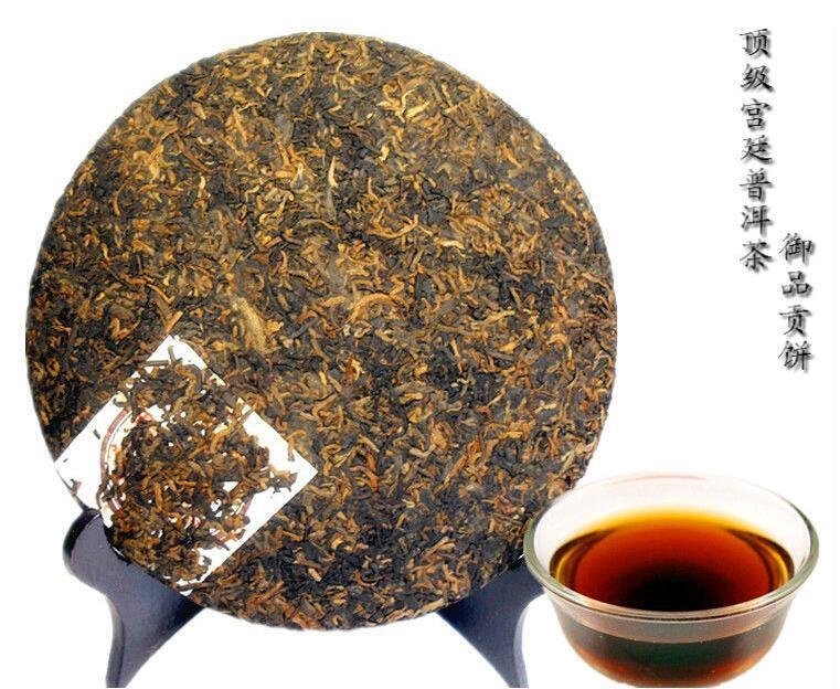 HelloYoung High Quality Pu'er Tea Royal Tribute Cake Puer Tea Menghai Ripe Puer Tea 357g