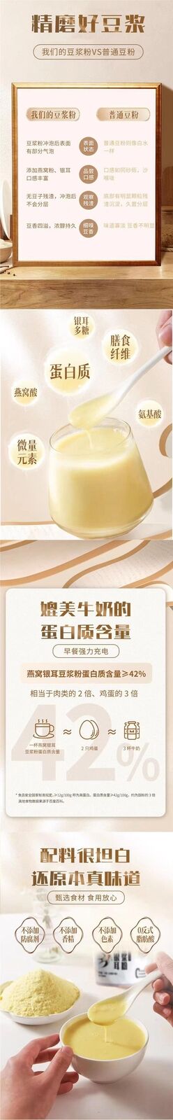 Bird’s Nest Tremella Soy Milk Powder High Protein Drink Meal Replacement