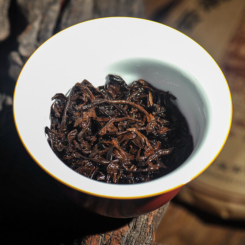 HelloYoung 357g Brown Mountain Ancient Tree Ripe Tea Cake Yunnan Pu'er Ripe Tea
