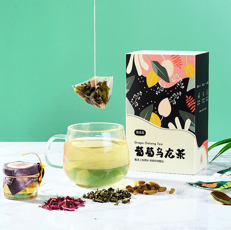 HelloYoung 30g Box packed triangular tea bag white peach oolong tea flower fruit tea bag