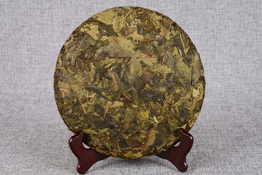 HelloYoung 357g Puerh Tea Hundred Year Old Tree Raw Tea Cake Golden Leaf Puerh Tea Cake