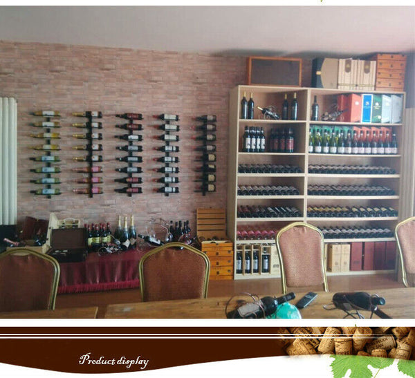 Red Wine Champagne Bottle Display Stand Rack Organizer Tilted/Straight Wine Rack