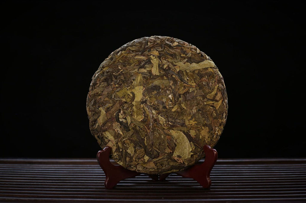 HelloYoung Lao Banzhang Golden Leaf Yellow Tablet Tea Yunnan Pu'er Tea Raw Tea 357g/12.59oz