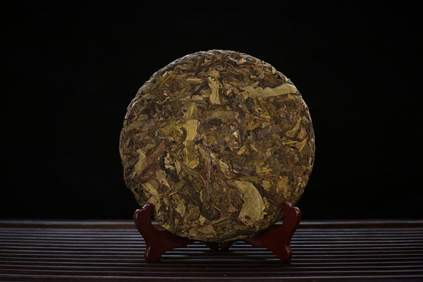 HelloYoung Lao Banzhang Golden Leaf Yellow Tablet Tea Yunnan Pu'er Tea Raw Tea 357g/12.59oz