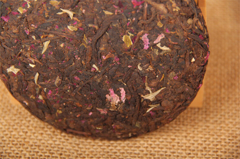 100g Pu-erh Tea Cake Cooked Puer Tea Rose Flavor Slimming Green Food Black Tea
