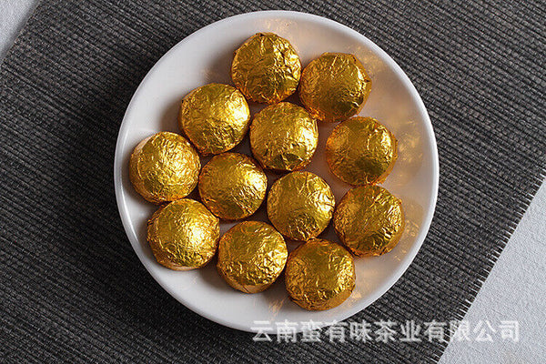 HelloYoung 500g Yunnan Pu'er Tea Leaves Glutinous Small Golden Tuo Mini Small Tuo Tea
