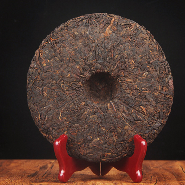 Golden Hao Ripe Tea Cake Natural Seven Seed Cake Tea 357g/12.59oz Pu'er Ripe Tea
