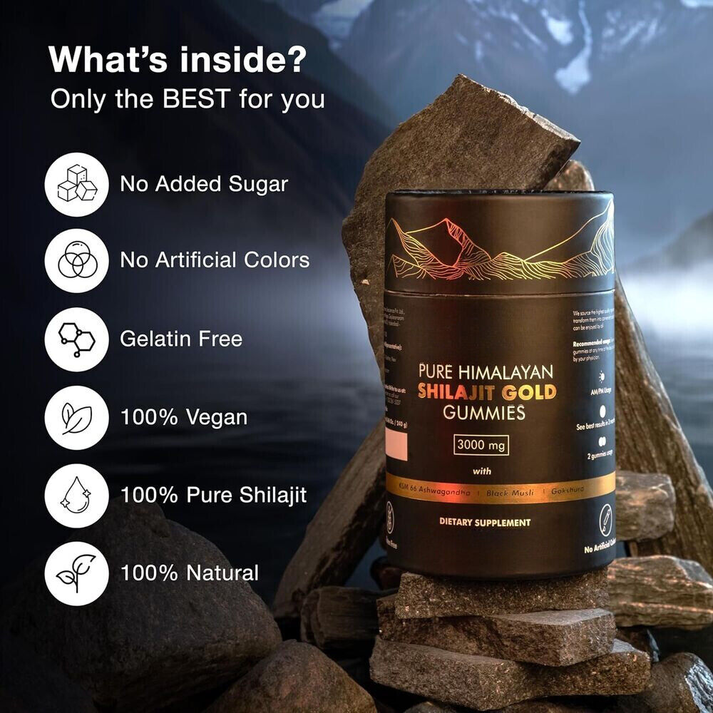 Be Bodywise Pure Himalayan Shilajit Gummies | With Ashwagandha, Gokshura & other Secondary image