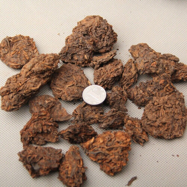 Supreme Aged Golden Buds Lao Cha Tou Pu'er Pu-erh Loose Tea Puer Ripe Shu 250g