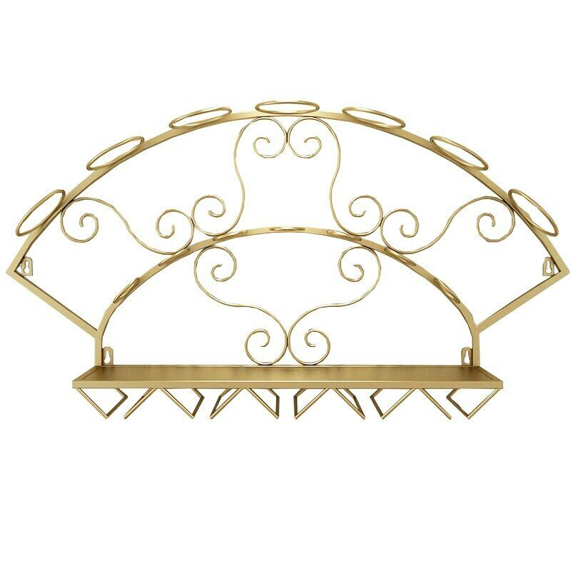 Wine Holder Rack Wall Mounted Wine Bottle Display Rack Glassware Storage Holder