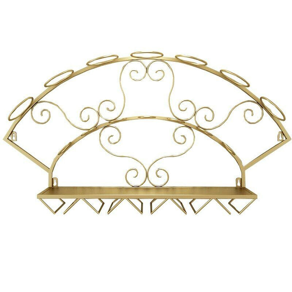 Wine Holder Rack Wall Mounted Wine Bottle Display Rack Glassware Storage Holder