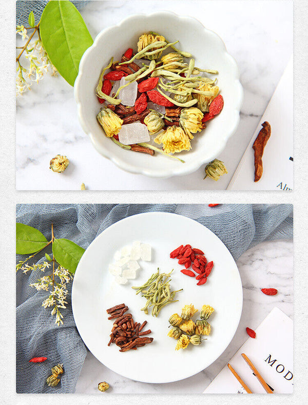 HelloYoung Honeysuckle chrysanthemum tea stay up late tea herbal tea flower tea combination