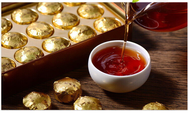 HelloYoung Yunnan Pu'er Ripe Tea Glutinous Rice Fragrant Tuo Small Tuo Tea 15pcs 75g