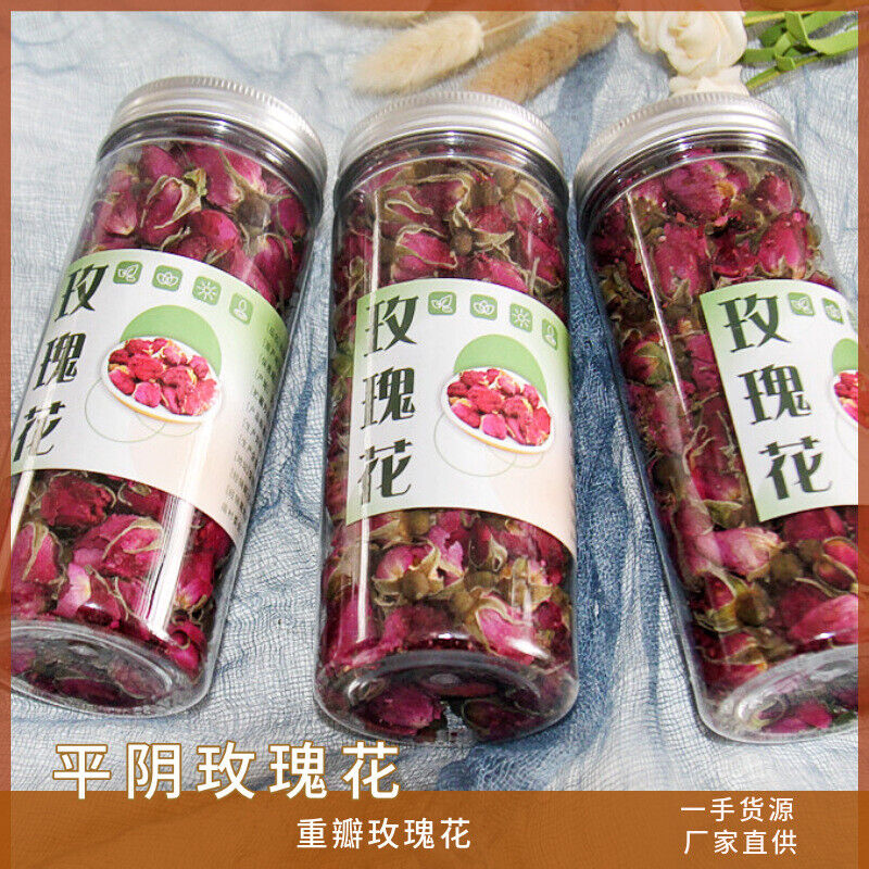 HelloYoung Rose tea Pingyin heavy petal rose canned flower tea bottle combination 17.6oz
