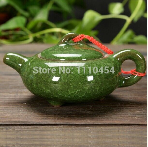 Colorful Ice Crackt Teapot Ceramic TeaSet Infuser Kettle Chinese Service Pottery
