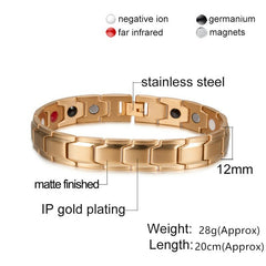 Classic Titanium Steel Anti-snoring Wrist Watch Men Magnetic Therapy Bracelet