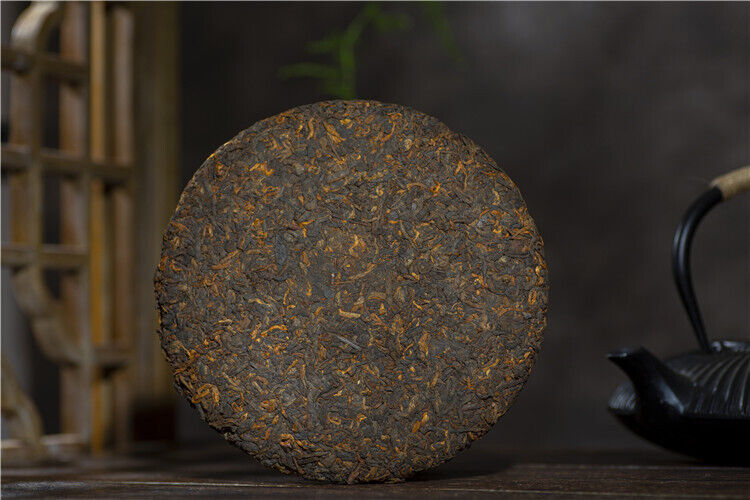 HelloYoung 357g Yunnan Brown Mountain Pu-erh Ripe Tea Ancient Tree Seven Seeds Cake