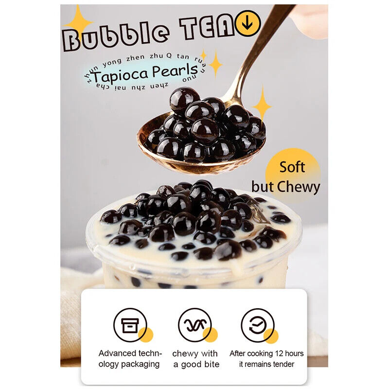 900g Premium Taiwan Bubble Tea Chewy Black Sugar Tapioca Pearls Secondary image