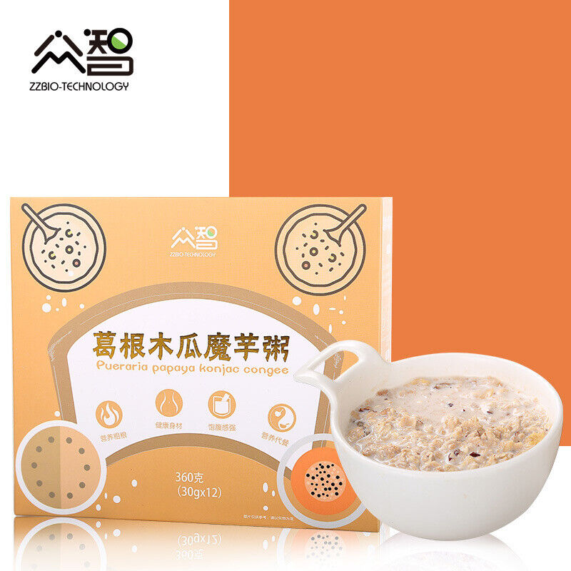 Kudzu Papaya Konjac Meal Replacement Porridge Instant Low Sodium Oatmeal 360G Main image