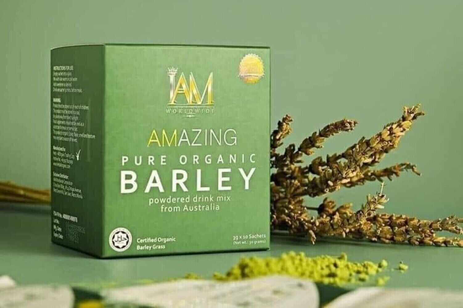 Premium Pure Organic Australian Barley Powdered Drink Mix 1 Box and Nutritious Secondary image