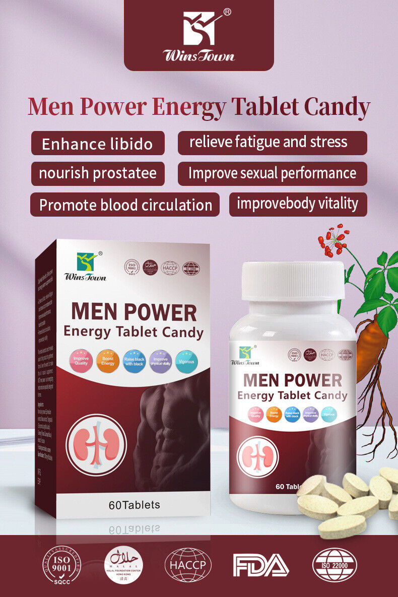 Man Boost Tablets Man Power Energy Tablet Candy Boost Improve Vitality Tablets 60 Tablet ...