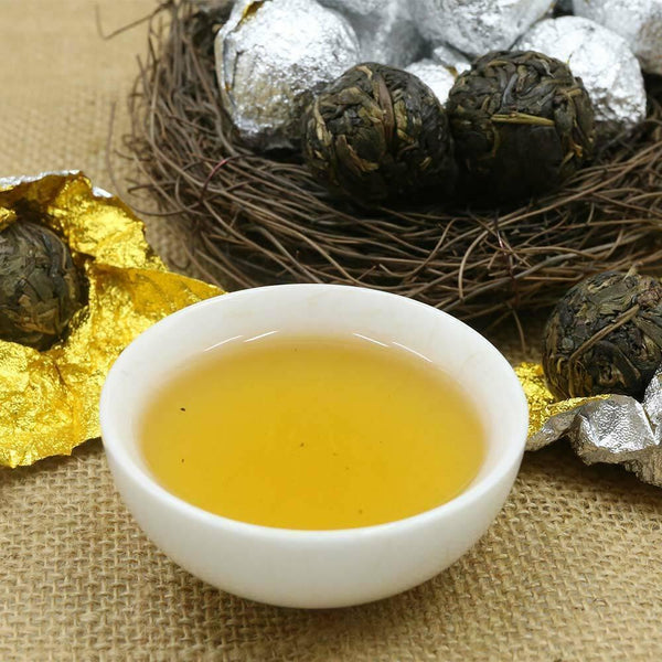 Yiwu Old Tree Materials Raw Puerh Mini Tea，Shen Puer 2017 Hand Made Dragon Ball