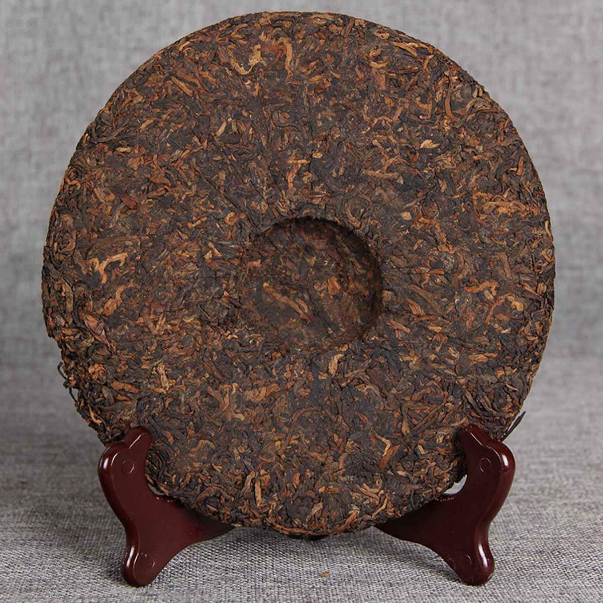 HelloYoung Ecological Ancient Tree Tea Golden Bud Lao Ban Zhang Premium Ripe Puerh Tea 357g